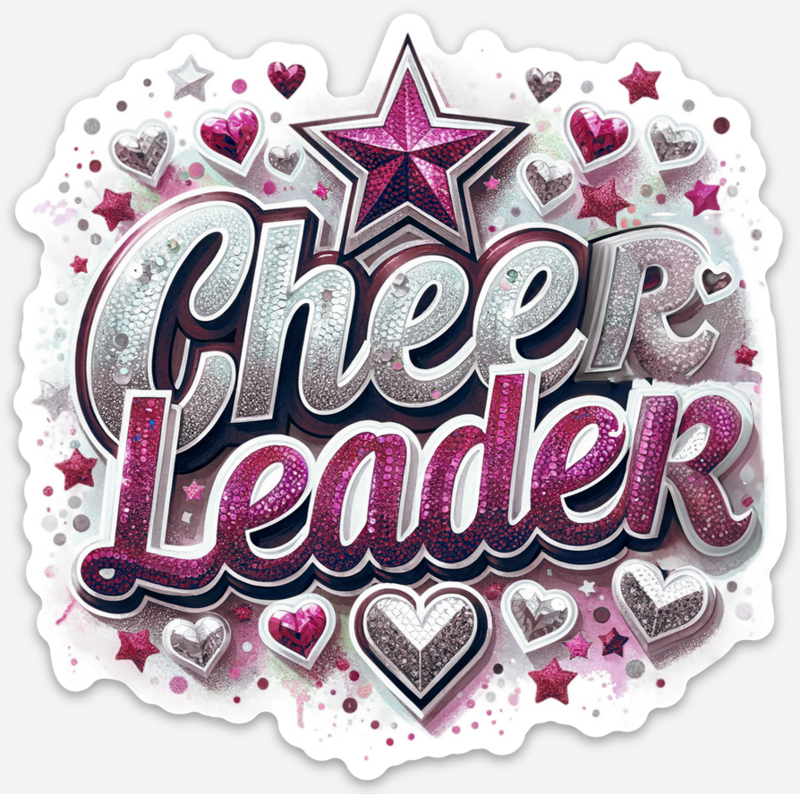 Cheerleadeer Maroon Sticker